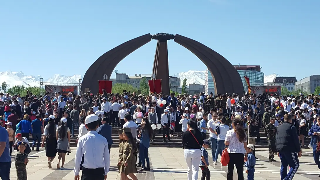2WW Victory square of Bishkek, capital of Kyrgyzstan 