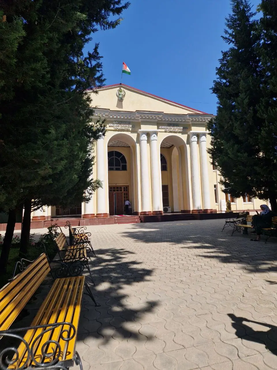 View from outside of the National Museum of Antiquities of Tajikistan