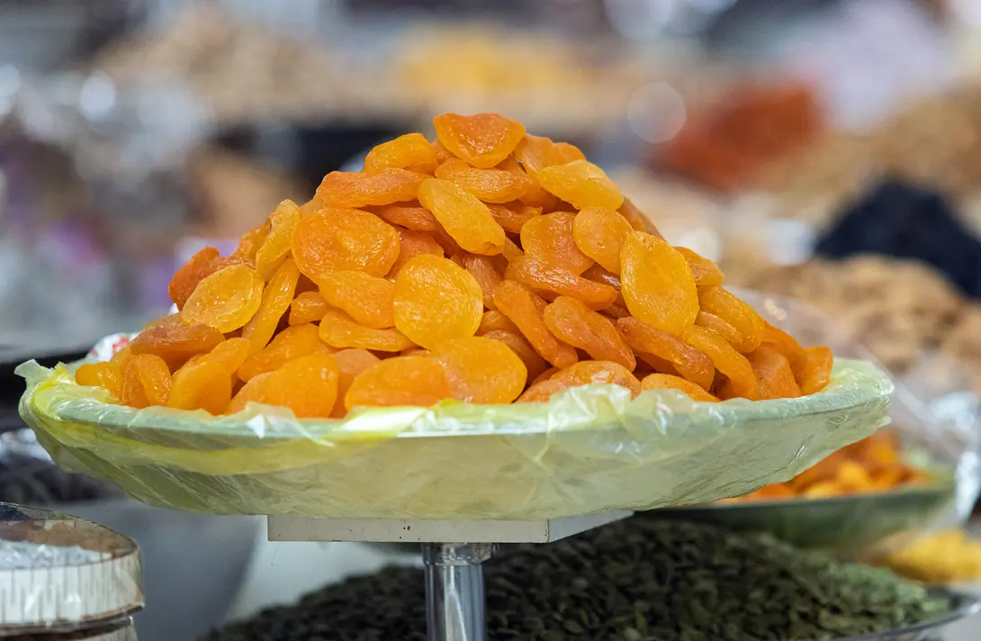 Dry apricot at bazzar