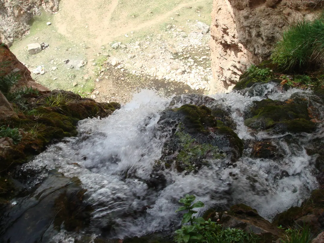 Waterfall Ak-Tash of Naryn at Kyzyl Bel pass