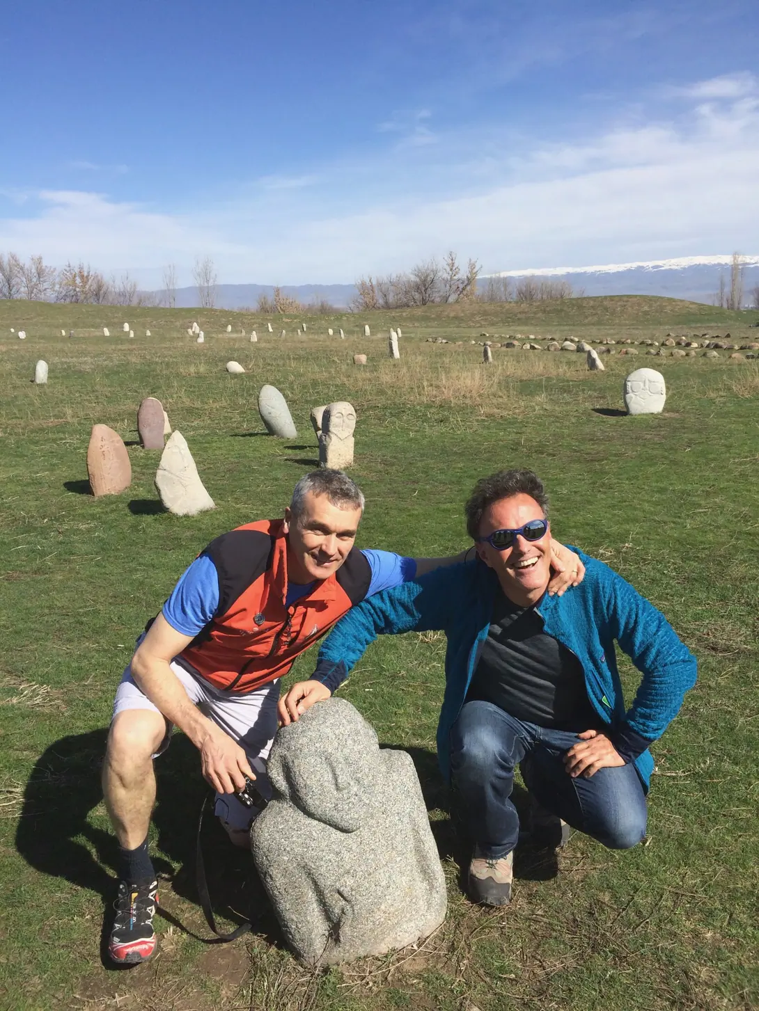 With the Petroglyphs near the Burana Tower