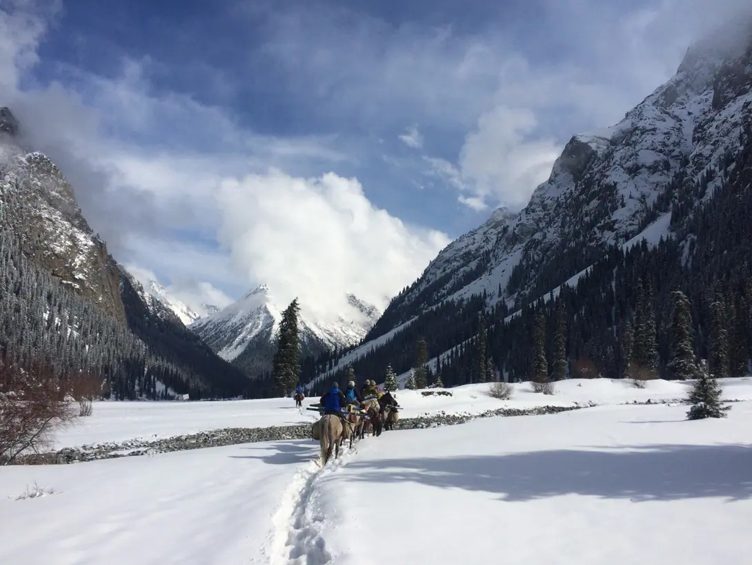 Karakol Horseback Riding in Winter 