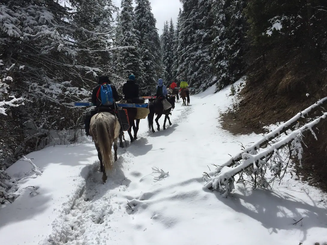 Karakol Horseback Riding in Winter 