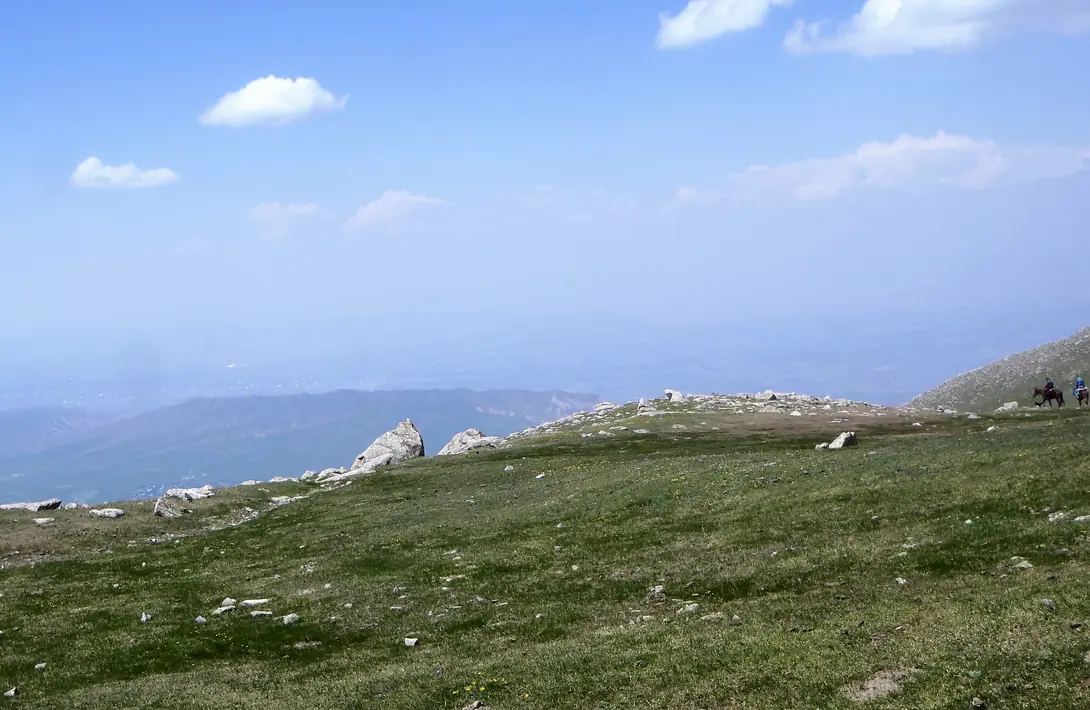 Kel-Ter pass view on Issyk Kul lake
