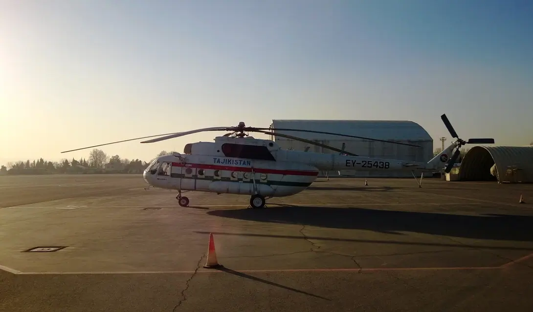 Helicopter MI8 at Dushanbe airport