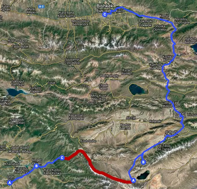Trekking from Osh to Tash Rabat 
