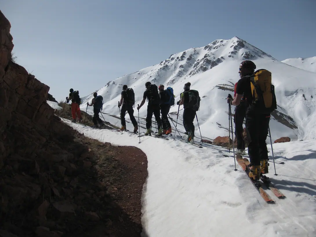 Ski touring on the Suusamyr Too range