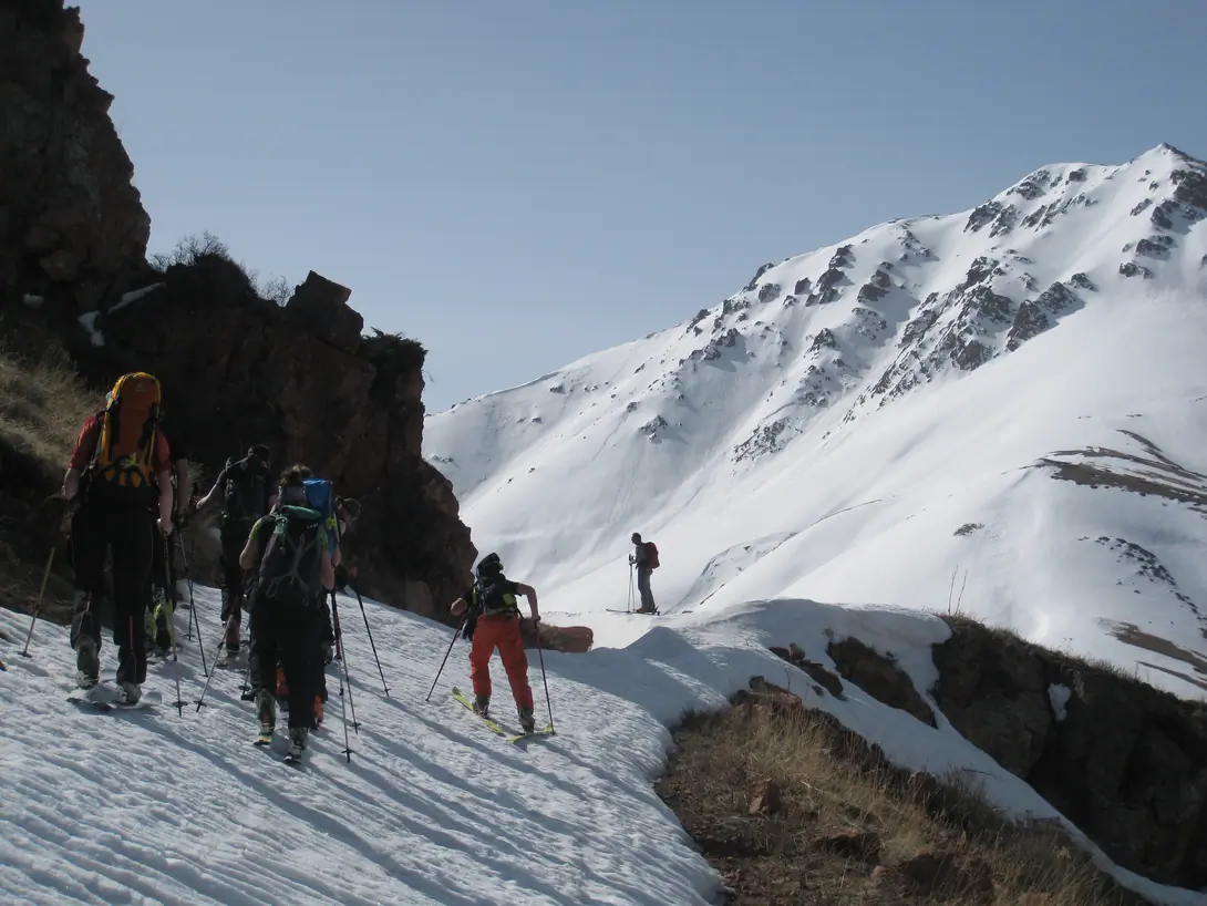 Ski backcountry in Kyrgyzstan, Suusamyr valley